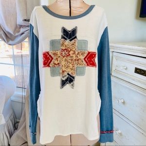 FREE PEOPLE BOHO THERMAL TOP